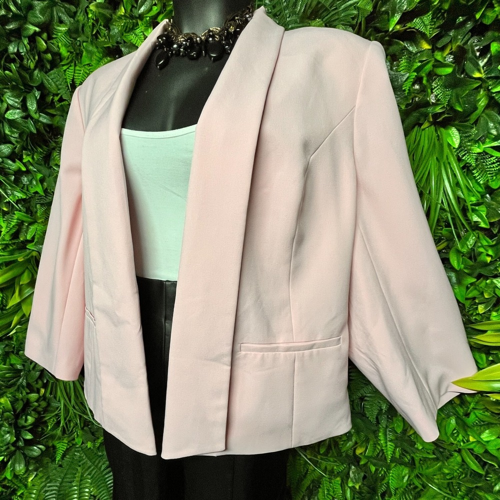 Women Jacket 20 Pink Collared Lined Blazer Jones Studio 1445 - Picture 5 of 8